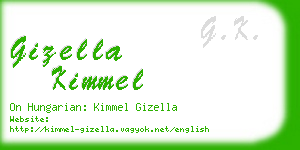 gizella kimmel business card